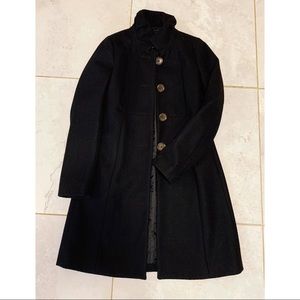 J. Crew Wool Pea Coat Jacket in Black EUC